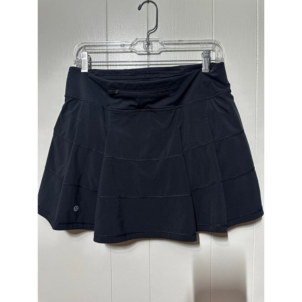 Lululemon Pace Rival Skirt (Tall) *4-way Stretch 15" Black Sz 8T Golf Tennis